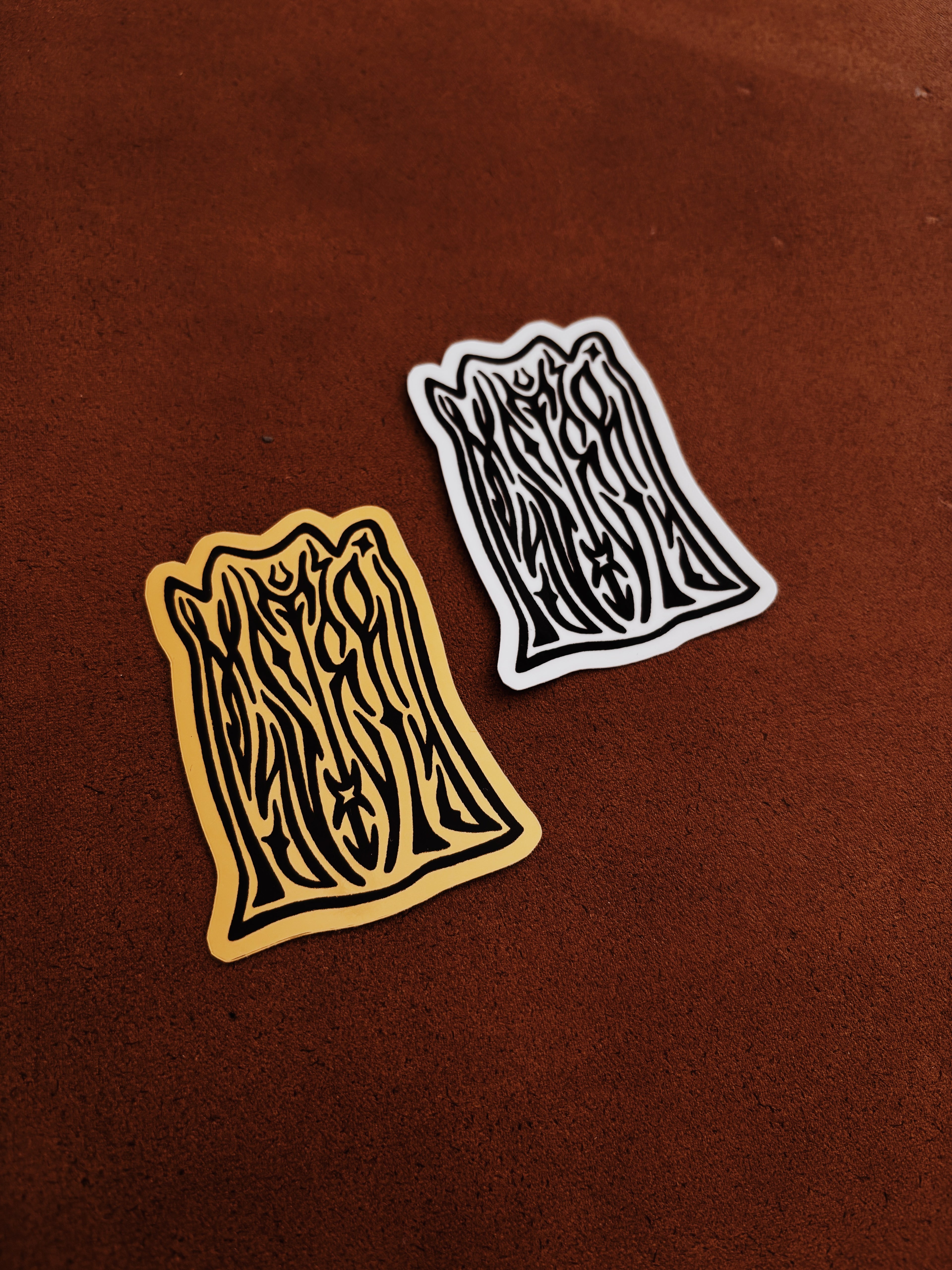 Mystery - Gold Chrome Sticker