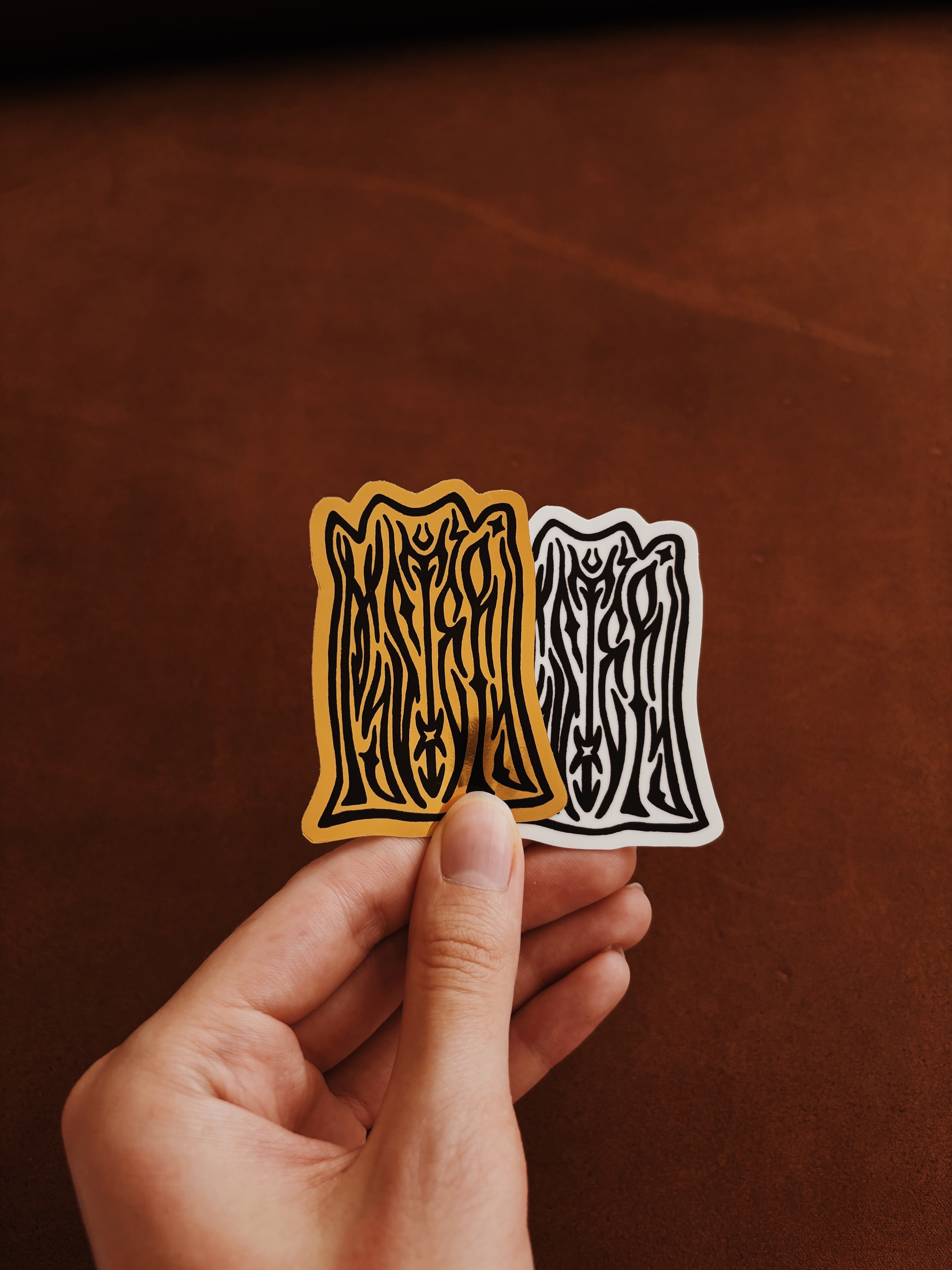 Mystery - Gold Chrome Sticker