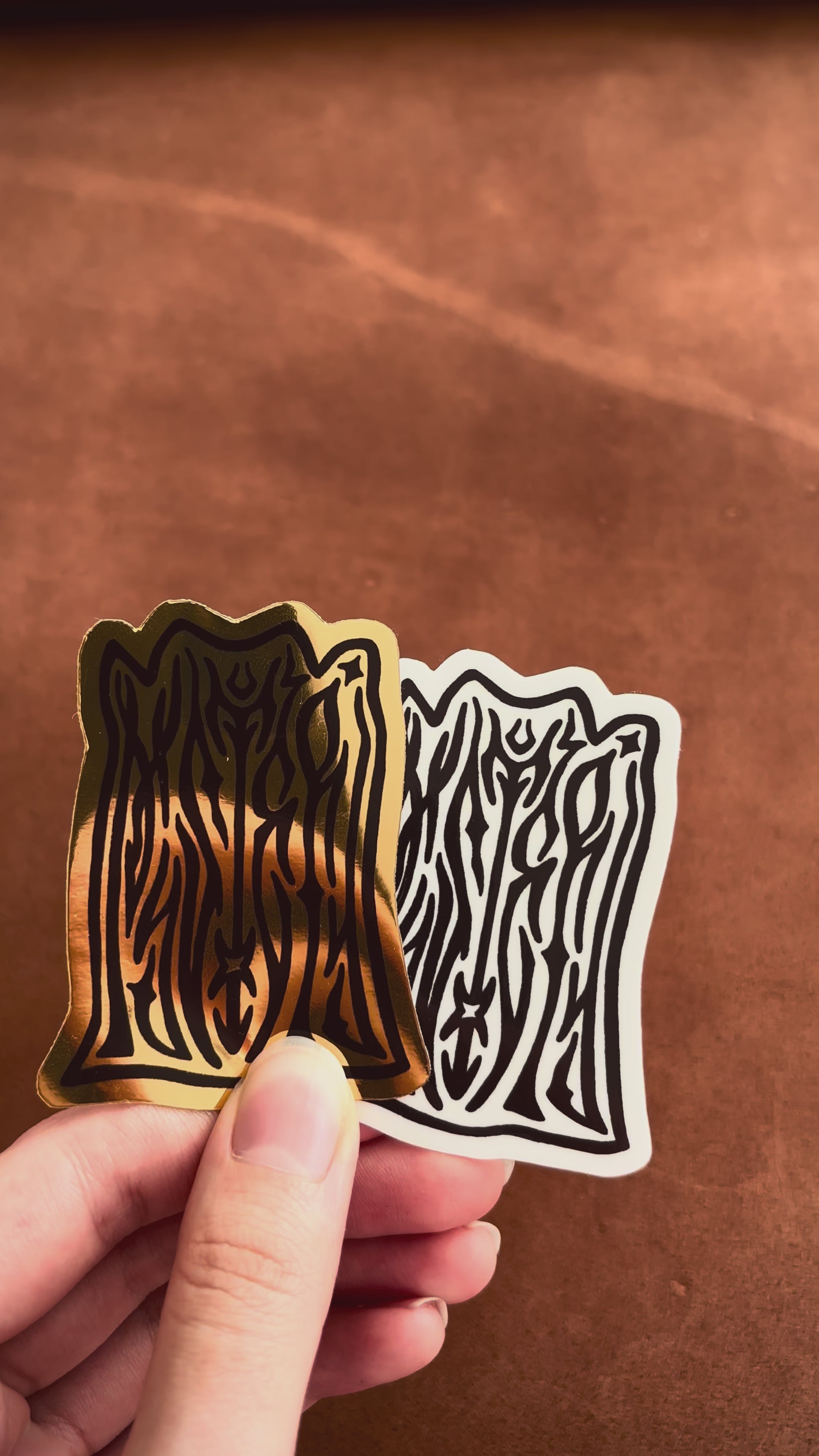 Mystery - Gold Chrome Sticker